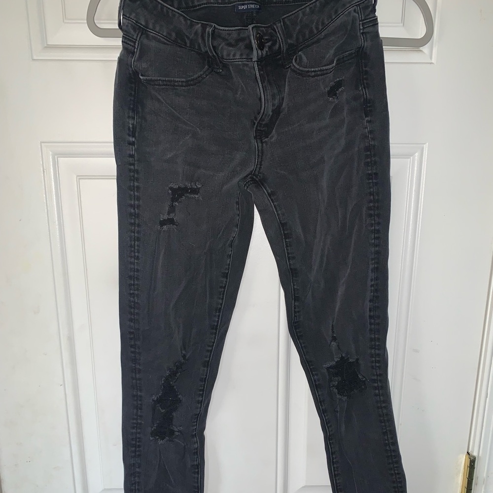 Black ripped American Eagle Outfitters skinny jeans